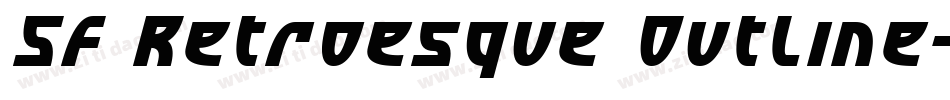SF Retroesque Outline字体转换